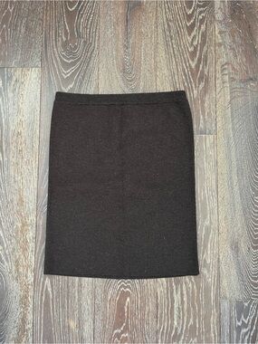 Vintage Club Monaco Dark Brown Knit Midi Pencil Skirt